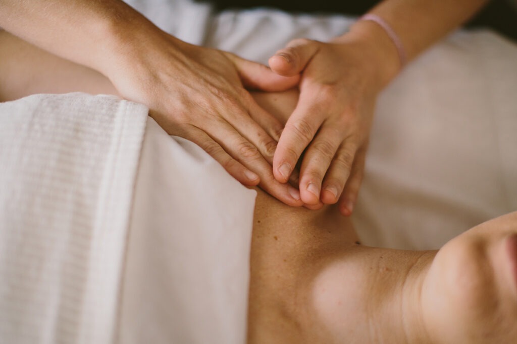 woman receiving gentle massage